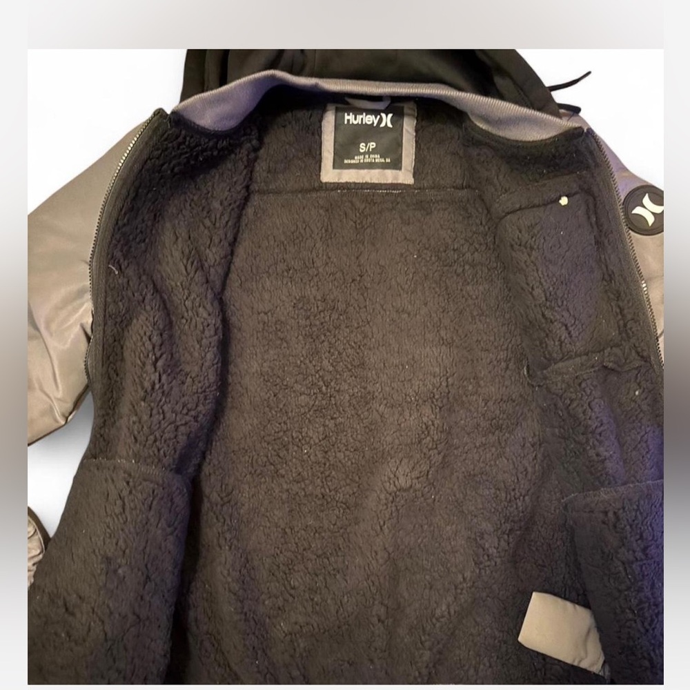 Hurley Gray Bomber Jacket - Picture 5 of 7